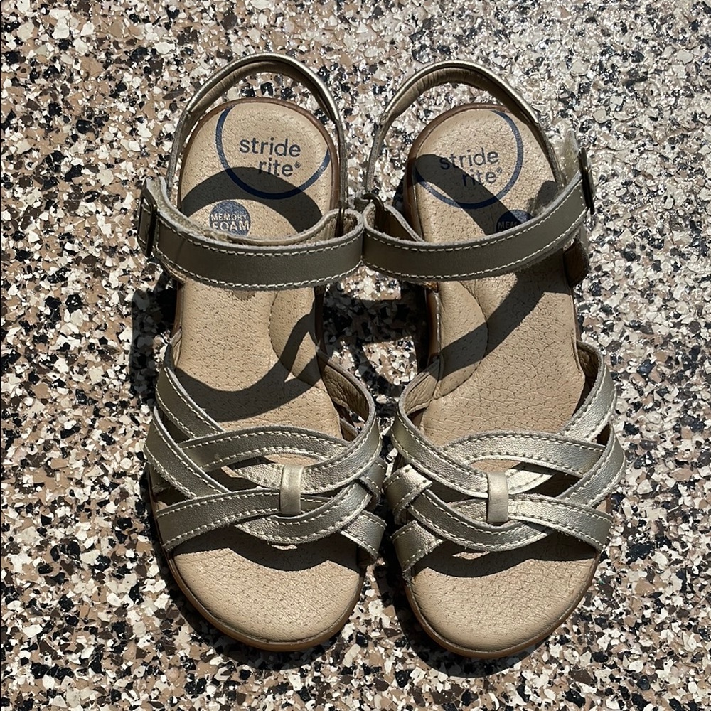 Stride Rite Gold Sandals Comfortable Sandals & Flip Flops
